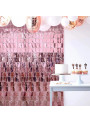 Cortina Metalizada Quadrada Rose Gold 2x1m Shimmer Wall