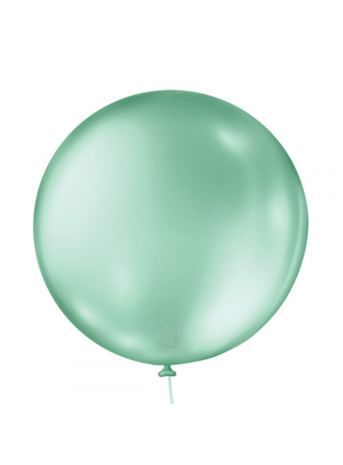 Balão de Látex Verde Menta Perolado 5 Polegadas 13cm São Roque 25 Unidades