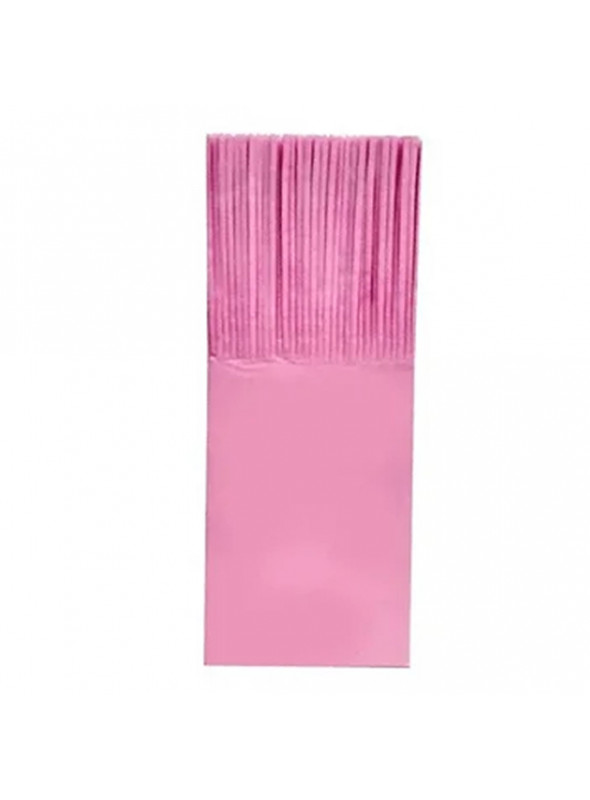 Papel de Seda para Bala de Coco Rosa Claro 23 x 7 Junco 48 Unidades