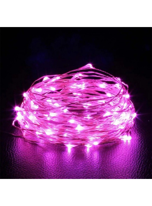 Luz de Fada Led Fio de Led Rosa para Balão 3 Metros