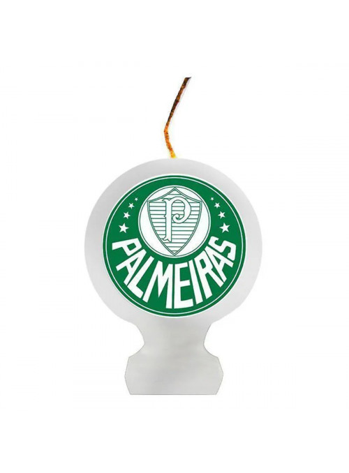 Vela de Aniversário Emblema Palmeiras 9cm Festcolor