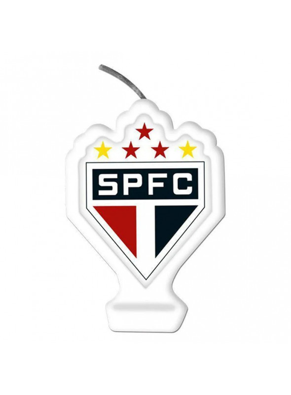 Vela de Aniversário Emblema São Paulo Futebol Festcolor
