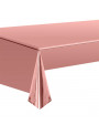 Toalha de Mesa Retangular Rose Gold Metalizada 137cm x 183cm