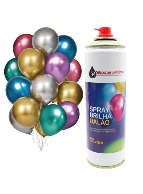 Spray Brilha para Balão 300ml Silicones Paulista