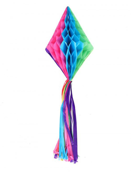 Enfeite Junino Balão Decorativo Colorido com Fitas 30cm Festa Junina