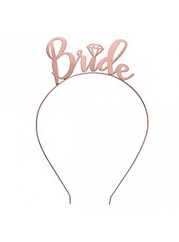 Tiara Metalizada Bride Noiva Despedida de Solteira Rose Gold