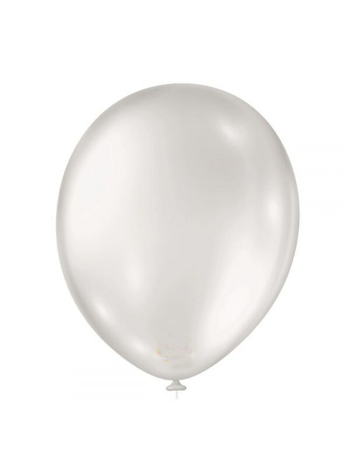 Balão de Látex Branco Perolado 11 Polegadas 28cm São Roque 25 Unid