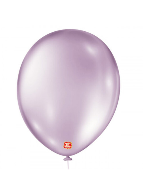 Balão de Látex Lilás Perolado 11 Polegadas 28cm São Roque 25 Unidades