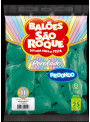 Balão de Látex Verde Menta Perolado 11 Polegadas 28cm São Roque 25 Unidades