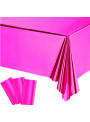 Toalha de Mesa Retangular Rosa Pink Metalizada 137cm x 183cm