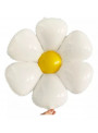 Balão Metalizado Flor Margarida Branca 59 x 68cm