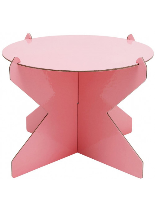 Boleira Desmontável Reutilizável Redonda Rosa Flamingo 20cm Mesa Festa