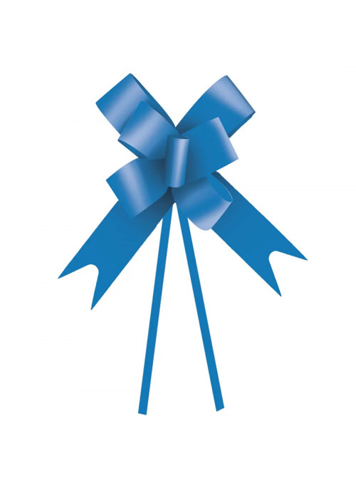 Laço Pronto Liso Azul Embalagem Presente 2,2cm x 42cm 10 Unidades