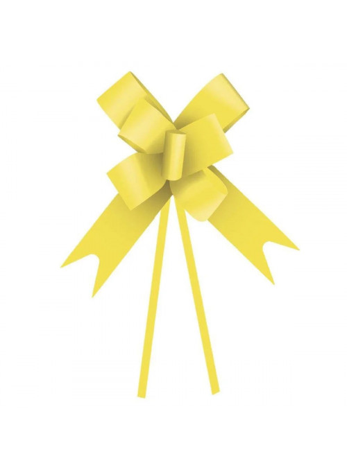 Laço Pronto Liso Amarelo Embalagem Presente 2,2cm x 42cm 10 Unidades