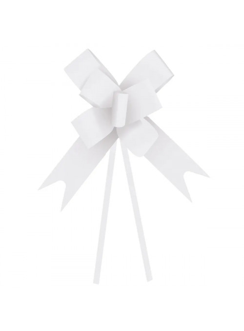 Laço Pronto Liso Branco Embalagem Presente 2,2cm x 42cm 10 Unidades