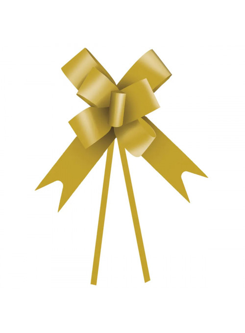 Laço Pronto Liso Ouro Dourado Embalagem Presente 2,2cm x 42cm 10 Unidades