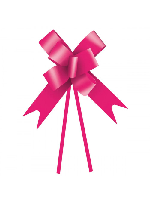 Laço Pronto Liso Rosa Pink Embalagem Presente 2,2cm x 42cm 10 Unidades