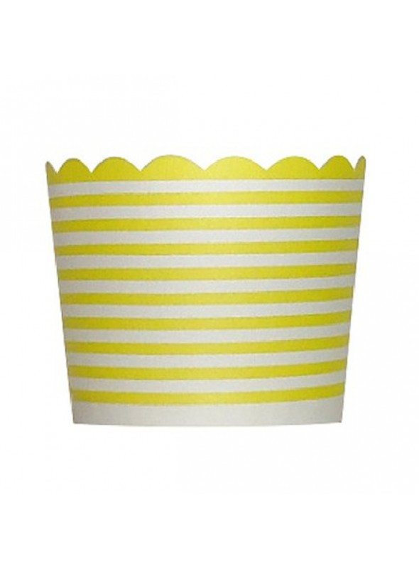 Forminhas para Cupcake de Papel Amarelo Listrado 20 Unidades