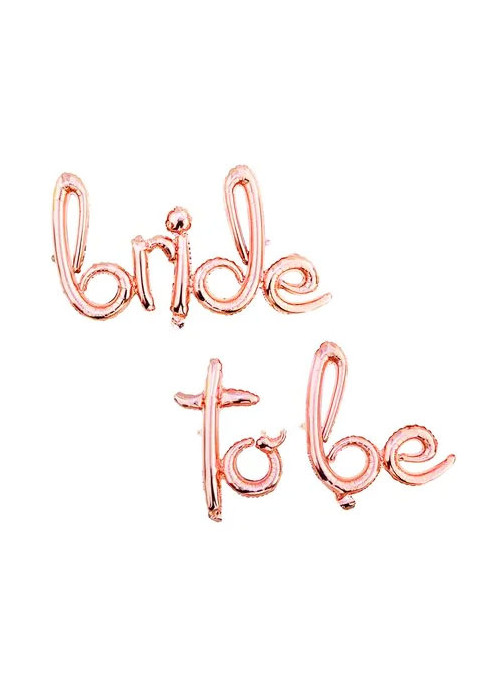 Balão Metalizado Bride to Be Rose Gold Noiva Casamento Despedida de Solteira Chá de Cozinha