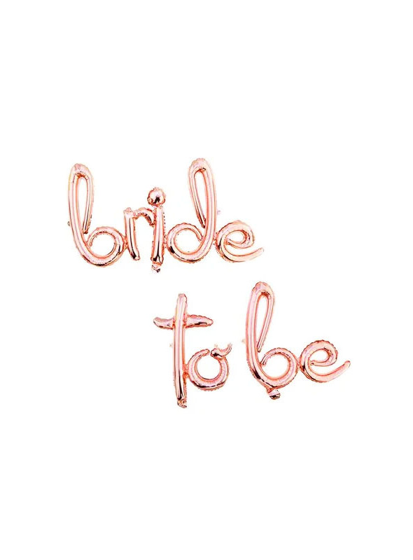 Balão Metalizado Bride to Be Rose Gold Noiva Casamento Despedida de Solteira Chá de Cozinha