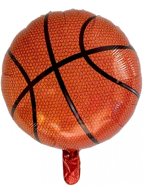 Balão Metalizado Bola de Basquete 17 Polegadas 43cm Flutua Gás Hélio