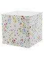Caixote de Papel Cartão Floral Vintage 10cm