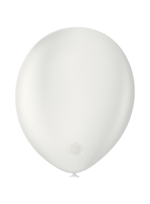 Balões de Látex Branco Polar Redondo 16 Polegadas São Roque 10 Unidades
