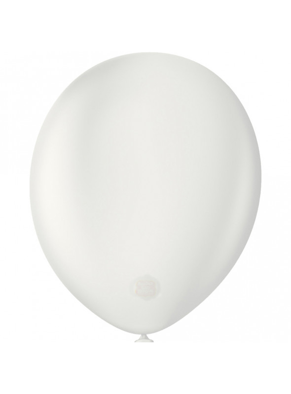 Balões de Látex Branco Polar Redondo 16 Polegadas São Roque 10 Unidades