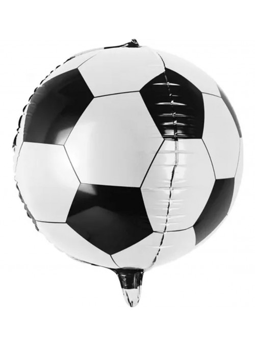 Balão Metalizado Bola de Futebol 4D Globo 24 Polegadas 63cm Importado