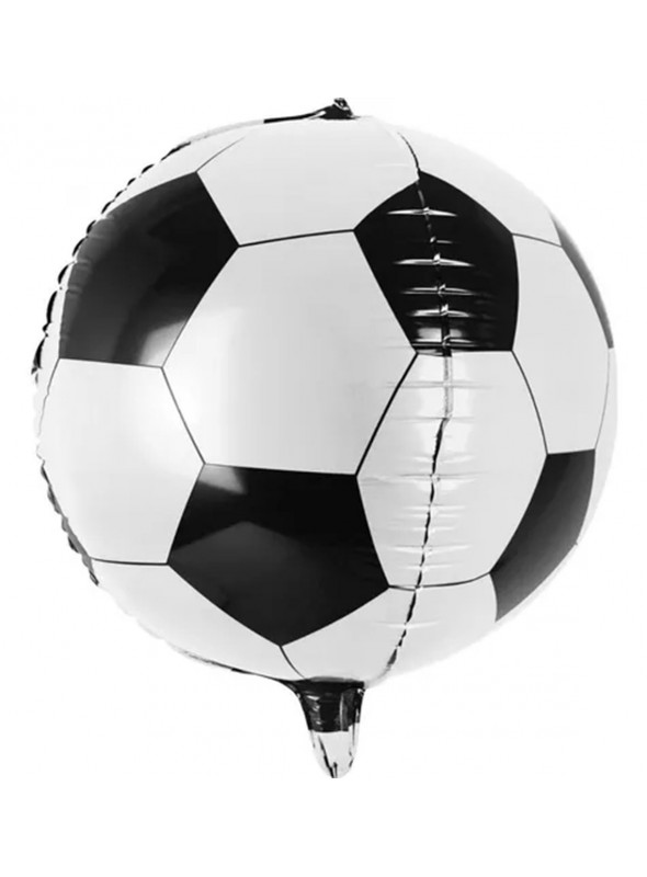 Balão Metalizado Bola de Futebol 4D Globo 24 Polegadas 63cm Importado