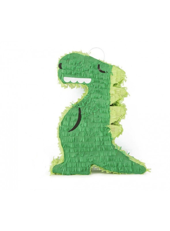 Pinhata Dinossauro Verde com Bastão e Máscara Bam Festas Boutique de Festas