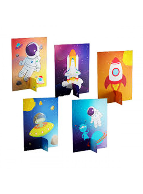Decoração de Mesa Festa Astronauta Enfeite de Mesa 5 Unidades