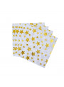 Guardanapo de Papel Estrelas Douradas 33x33cm 20 Unidades Bam Festas