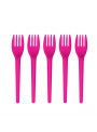 Garfo de Plástico Sobremesa Rosa Pink 50 Unidades Descartáveis de Festa