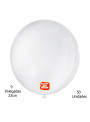 Balão de Látex Redondo Branco Polar 9 Polegadas 23cm 50 Unidades São Roque