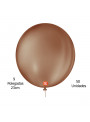 Balão de Látex Redondo Marrom Café 9 Polegadas 23cm 50 Unidades São Roque