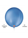 Balão de Látex Redondo Azul Cobalto 9 Polegadas 23cm 50 Unidades São Roque