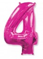Balão Metalizado Rosa Número 4 – 1 unidade