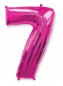Balão Metalizado Rosa Número 7 – 1 unidade