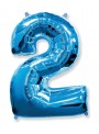 Balão Metalizado Azul Número 2 – 1 unidade