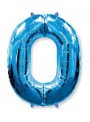 Balão Metalizado Azul Número 0 – 1 unidade